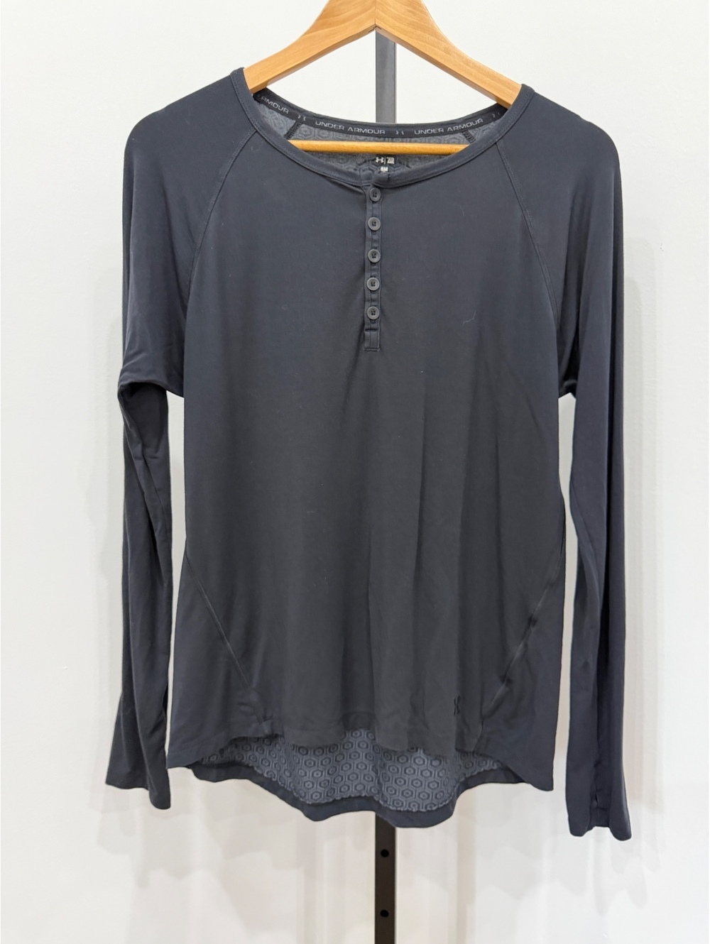 UA Under Armour Athlete Recovery Sleepwear Henley men's Small black TB Tom Brady